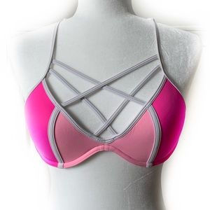 VS PINK Strappy Front T Back Bikini Top